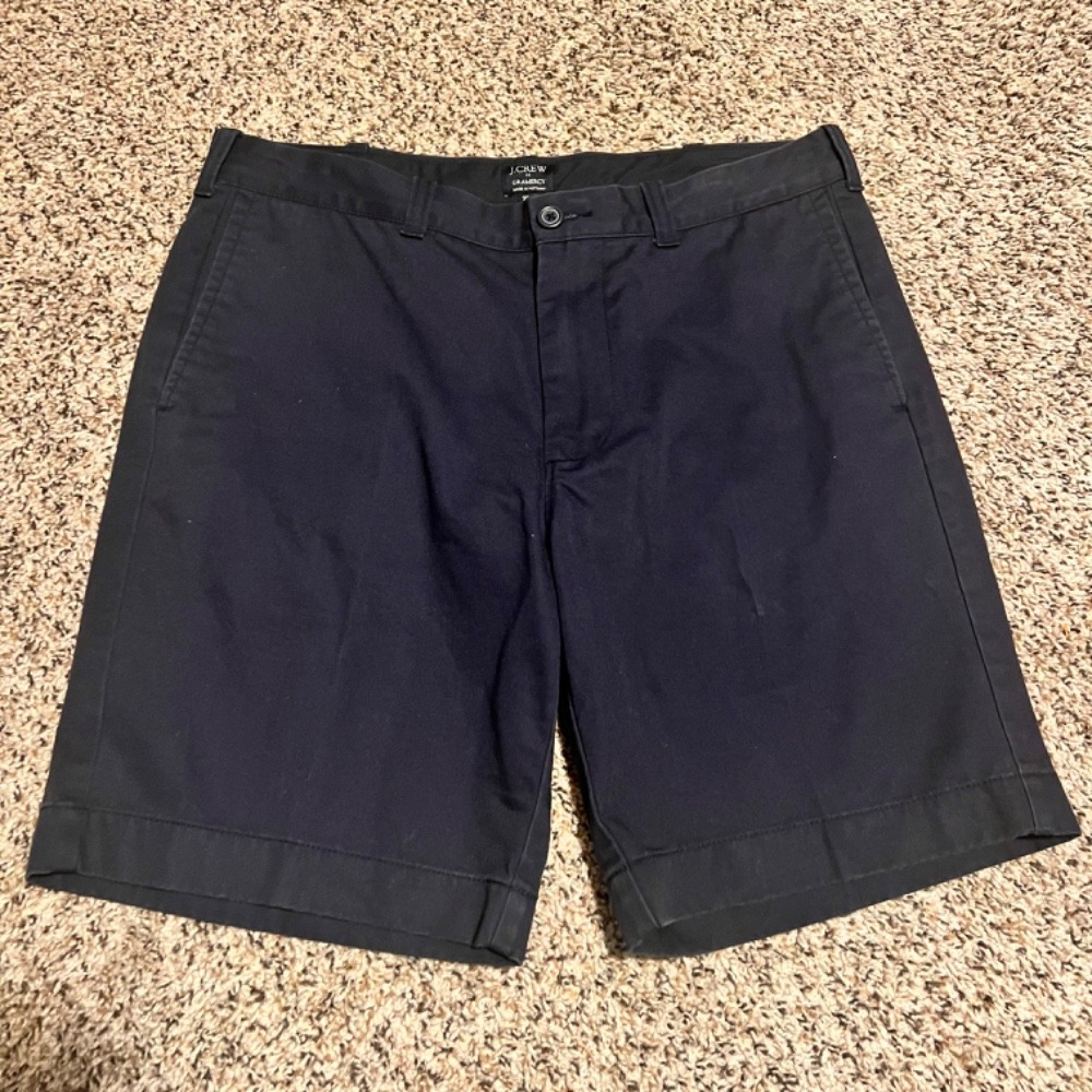 J.Crew Gramercy Shorts Navy Blue Chino Casual Everyday Mens‎ Size 34W